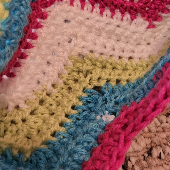 Handmade Crocheted Candy Striped Clutch - Picture 5 of 5